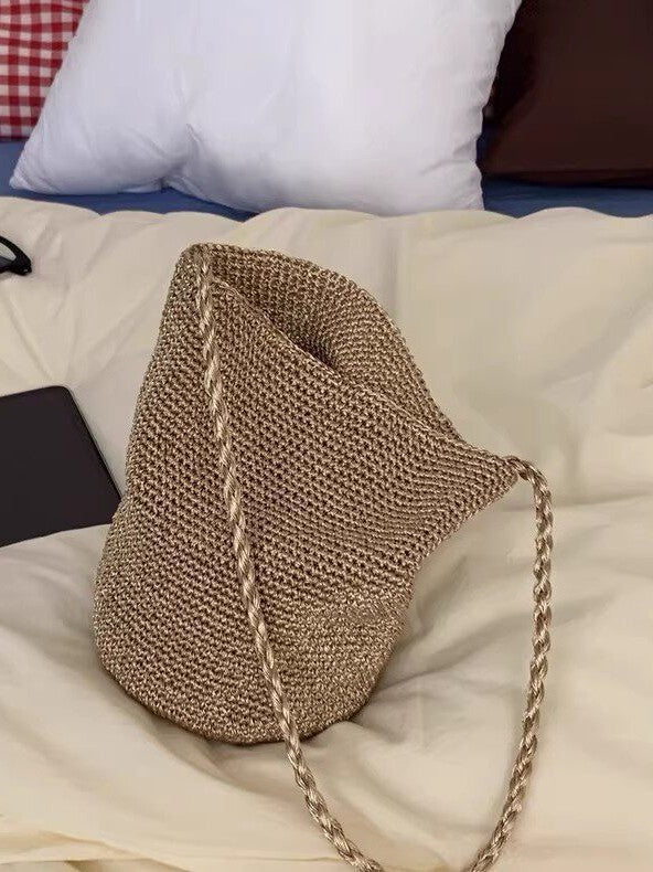 Women's Design Sier Hand-woven Korean Underarm Portable Women's Shoulder Bag