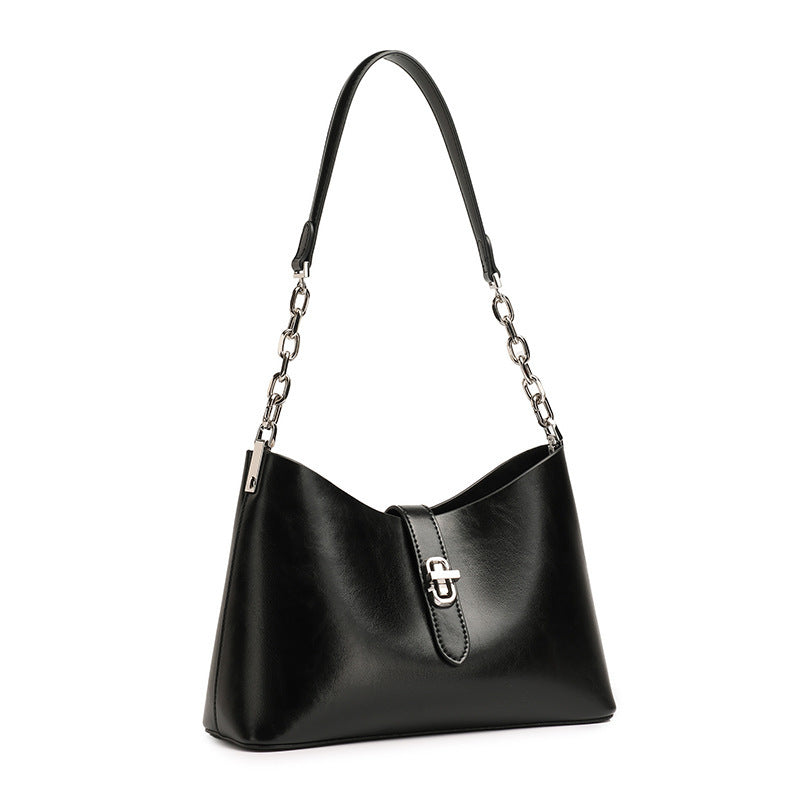 Women's Genuine Leather Niche Chain Portable Women's Shoulder Bag