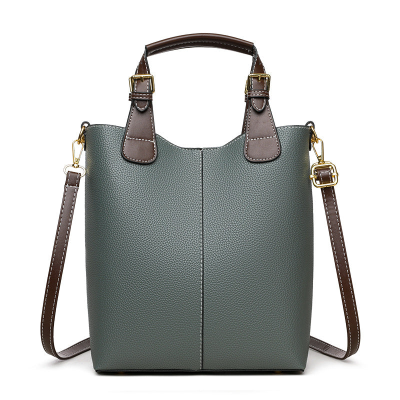 Fashion Color Contrast Design Versatile Classy Combination Women's Shoulder Bag