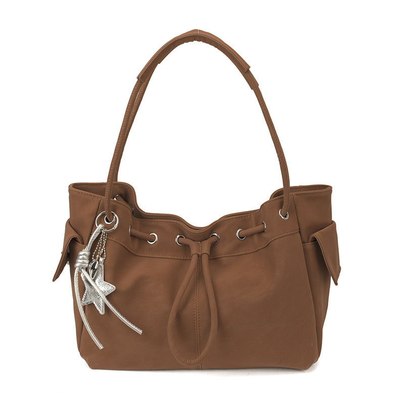 Women's Fashion Matte Texture Large Capacity Spring Light Luxury Minority Shoulder Bags
