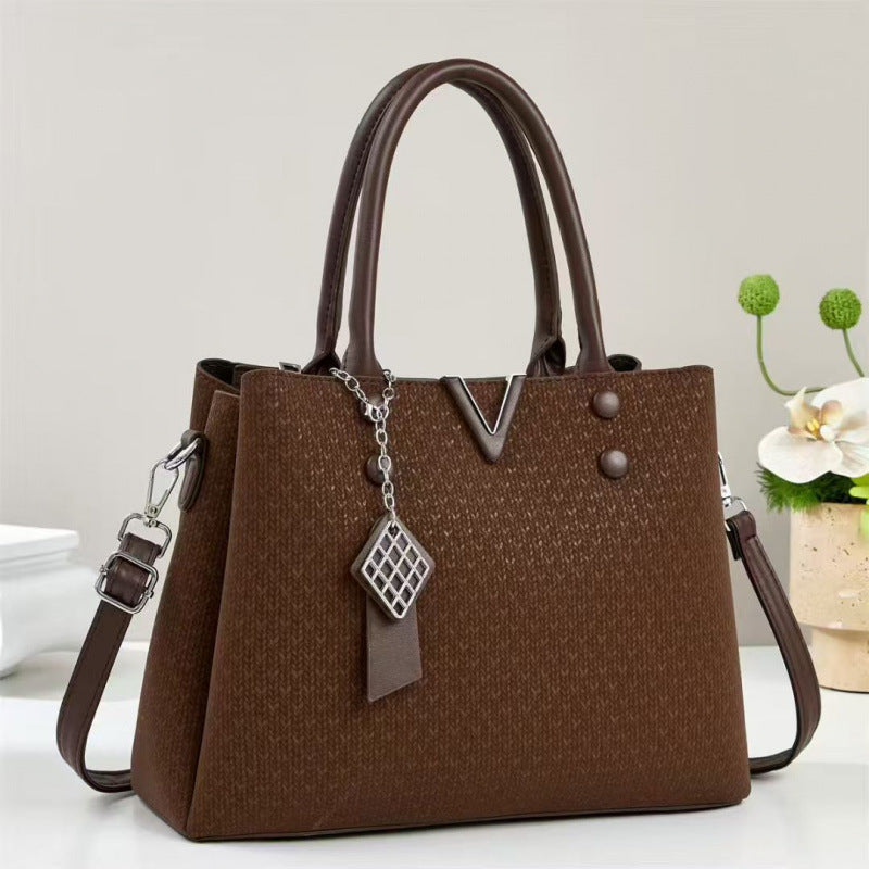 Texture Fashion Versatile Large Capacity Trendy Women's Handbag