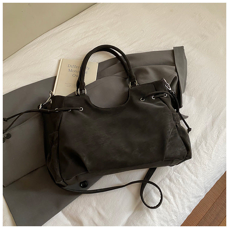 Women's Retro Large Capacity Winter Korean Fashion Tote Bags