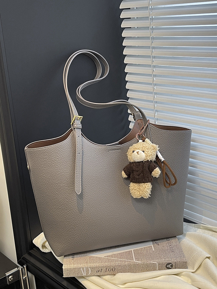 Women's Designer Model Fashion Large Capacity Underarm Litchi Pattern Women's Shoulder Bag