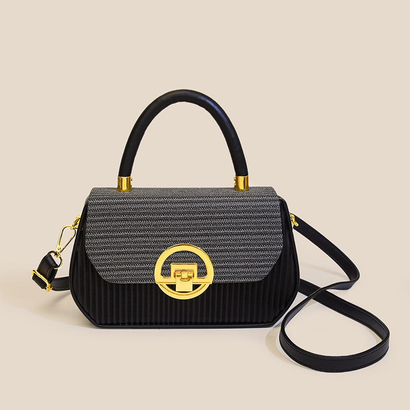 Western Style Contrast Color Underarm Niche Women's Shoulder Bag