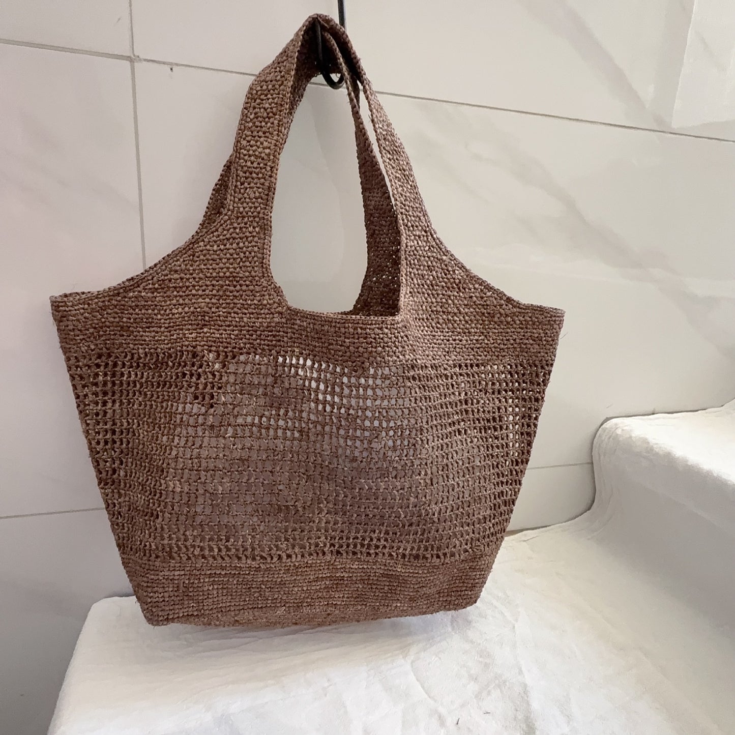 Women's Summer Straw Woven Raffia Hand-woven Large Seaside Women's Shoulder Bag