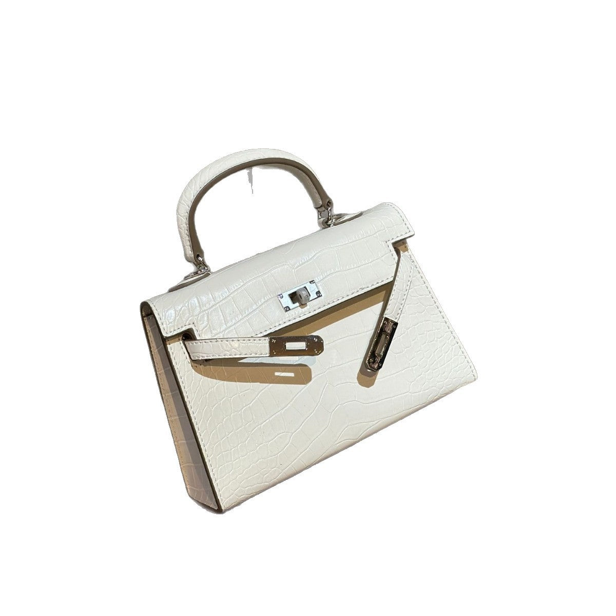 Women's Quality Crocodile Pattern Second Generation Kelly Fashion Candy Color Handbags