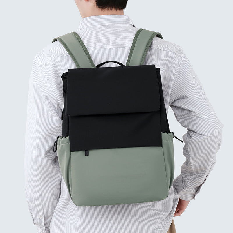 Simple Contrast Color Junior Large Capacity Leisure Backpack