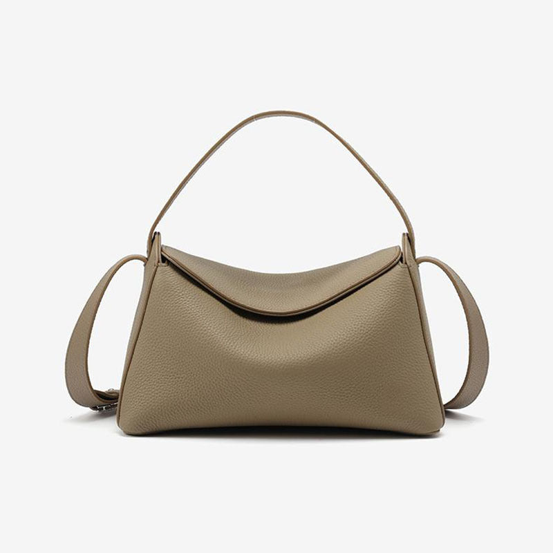 Women's Spring First Layer Cowhide Retro Commuter Shoulder Bags