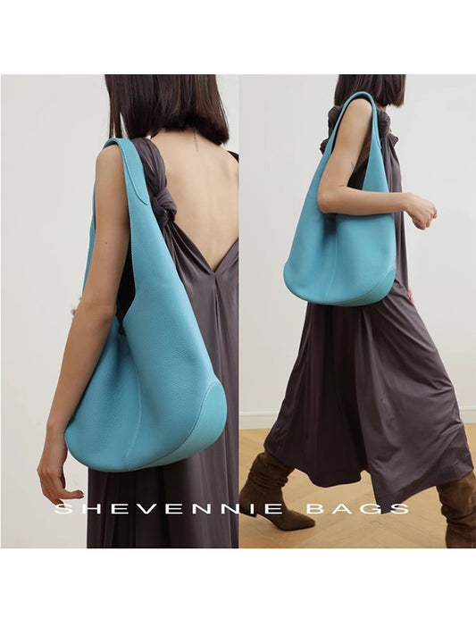 Lazy Soft Full Grain Leather Advanced Texture Women's Shoulder Bag