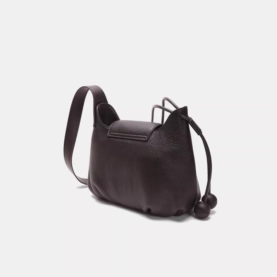 Women's Cowhide Retro Pumpkin High Sense Soft Women's Messenger Bag