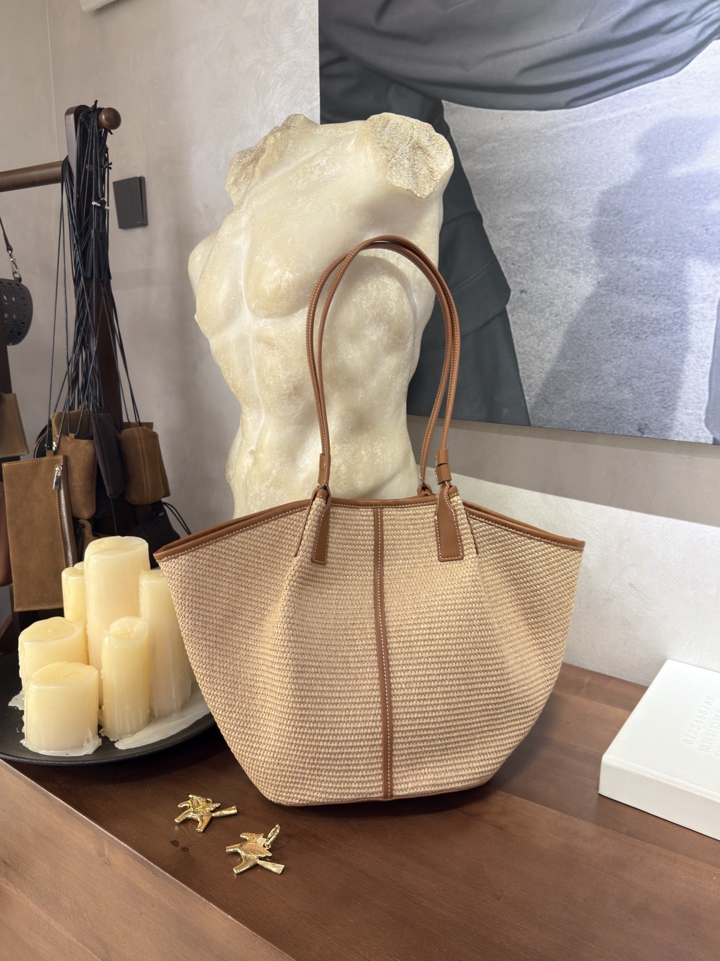 Women's Woven Large Capacity Totes Vacation Style High Sense Bags