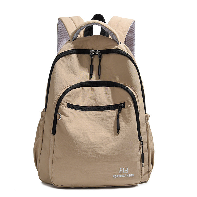 Simple Solid Color Fashion Lightweight Large Women's Backpack