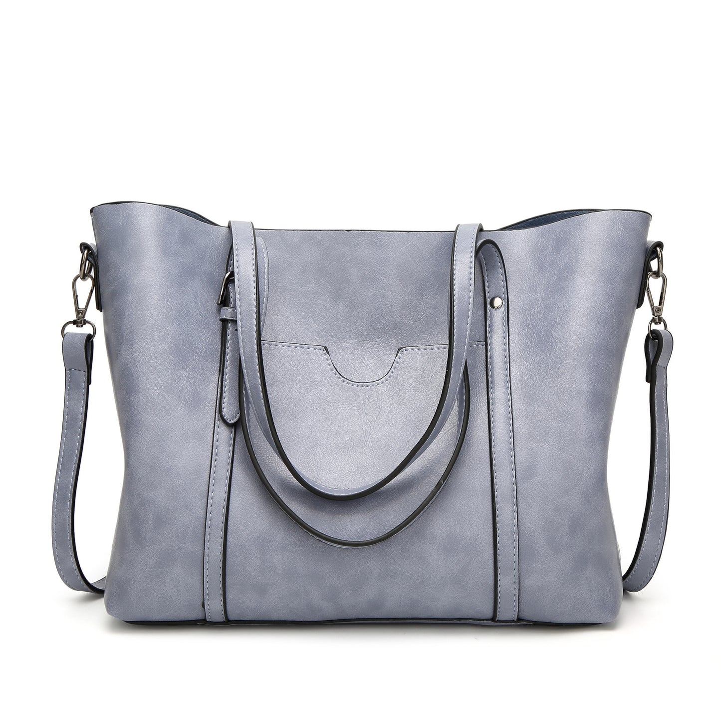 Women's Tide Fashion Oil Wax Leather Portable Tote Bag