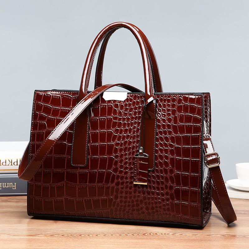 Women's Trendy Crocodile Pattern Portable Worldwide Women's Handbag