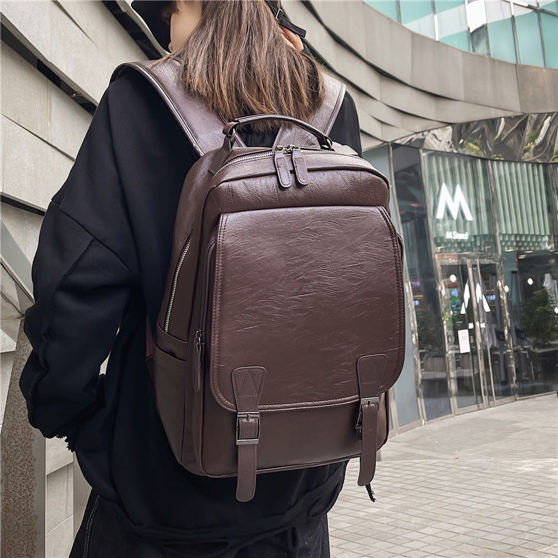 Men's Large Capacity Vintage Trendy Korean Computer Shoulder Bags