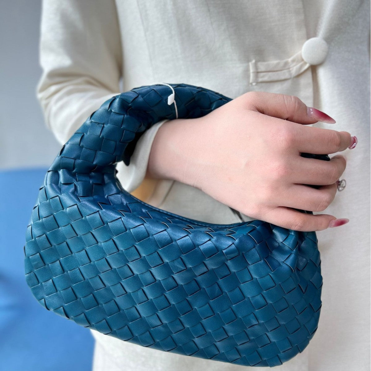 Women's Woven Popular Horn Knotted Portable Underarm Bags