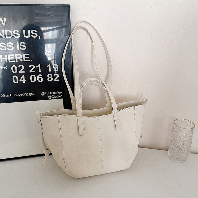 Women's Portable Autumn High-grade Western Style Light Bucket Bag