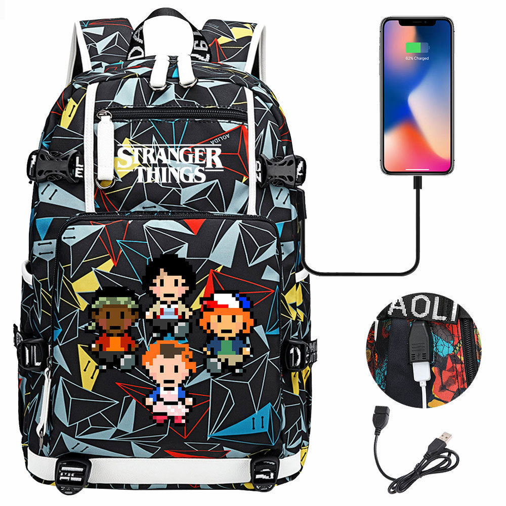 Women's & Men's Peripheral Printed Youth Leisure Backpack