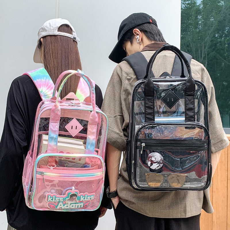 Colorful Transparent Lovers Wild Portable Street Leisure Backpack