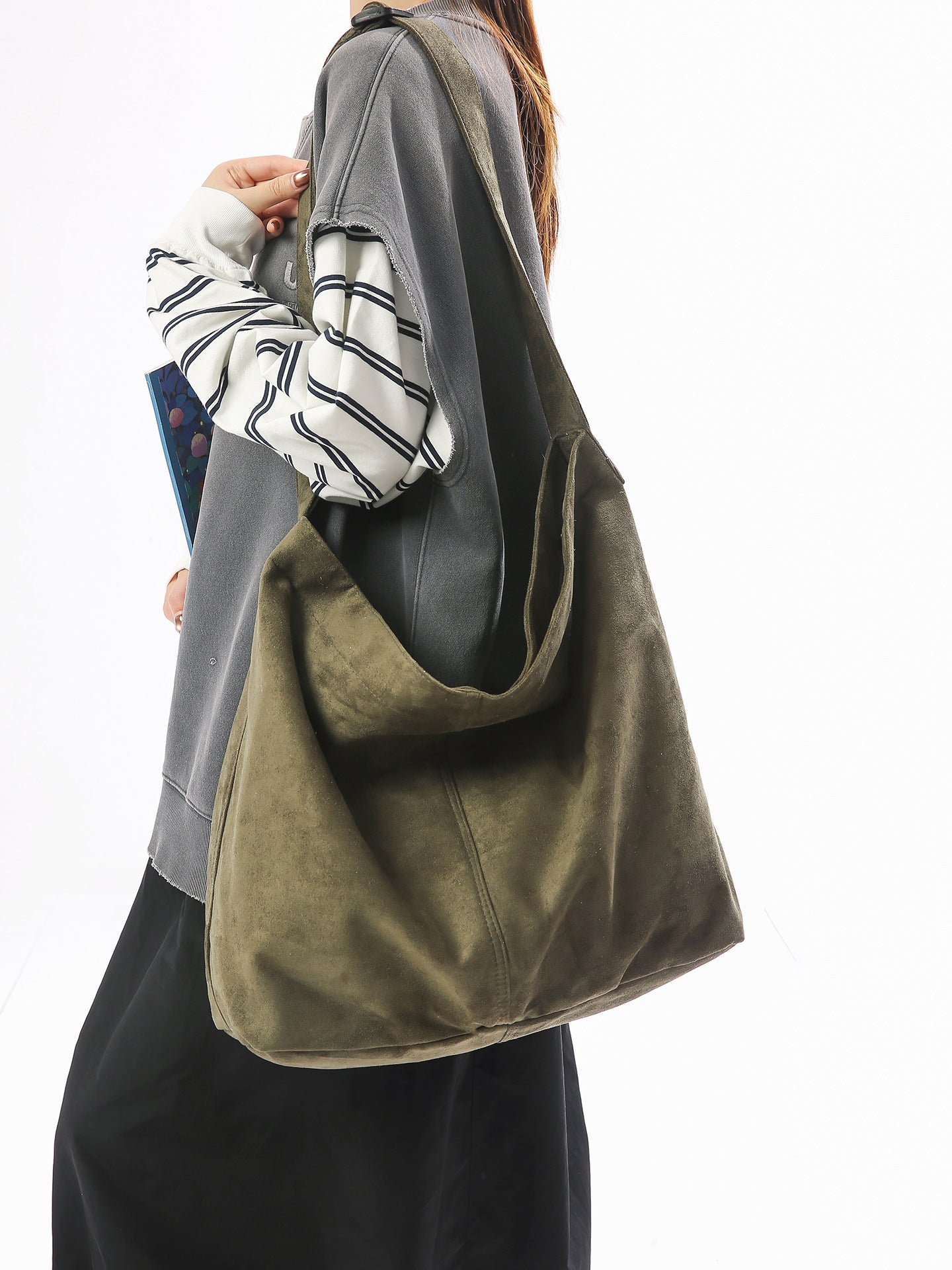 Women's Frosted Deerskin Veet Trendy Daily Commuter Style Women's Messenger Bag