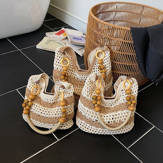 Women's Seaside Straw Summer Large Capacity Underarm Vacation Beach Women's Shoulder Bag