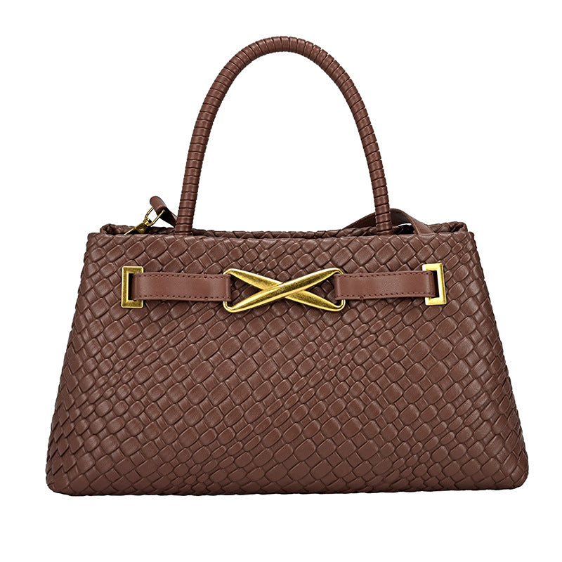 Women's Woven Fashion Horizontal Large Capacity Commuter Women's Handbag
