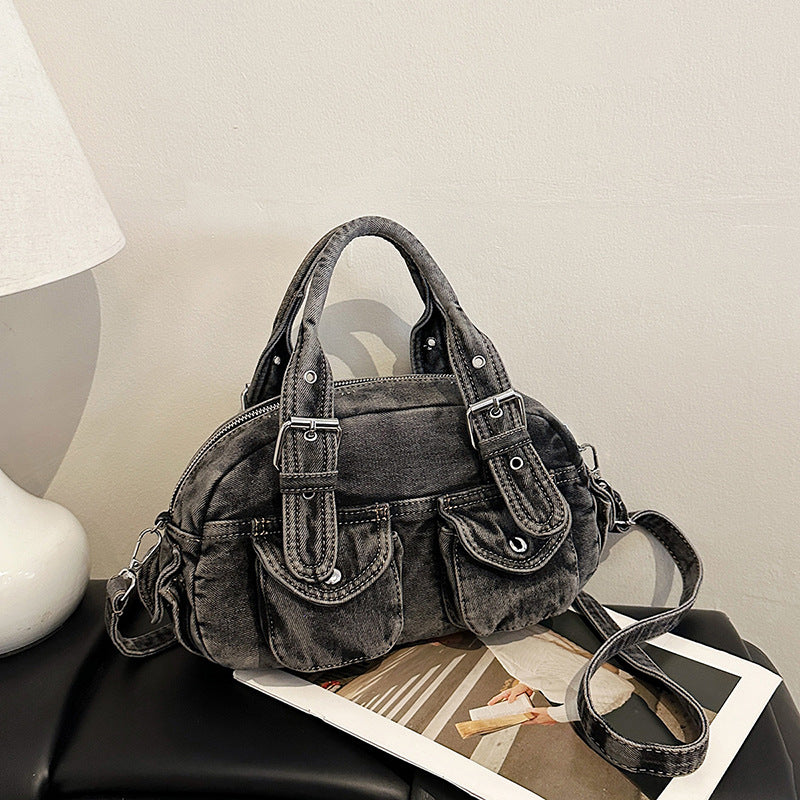 American Washed Denim Design Cool Retro Handbags