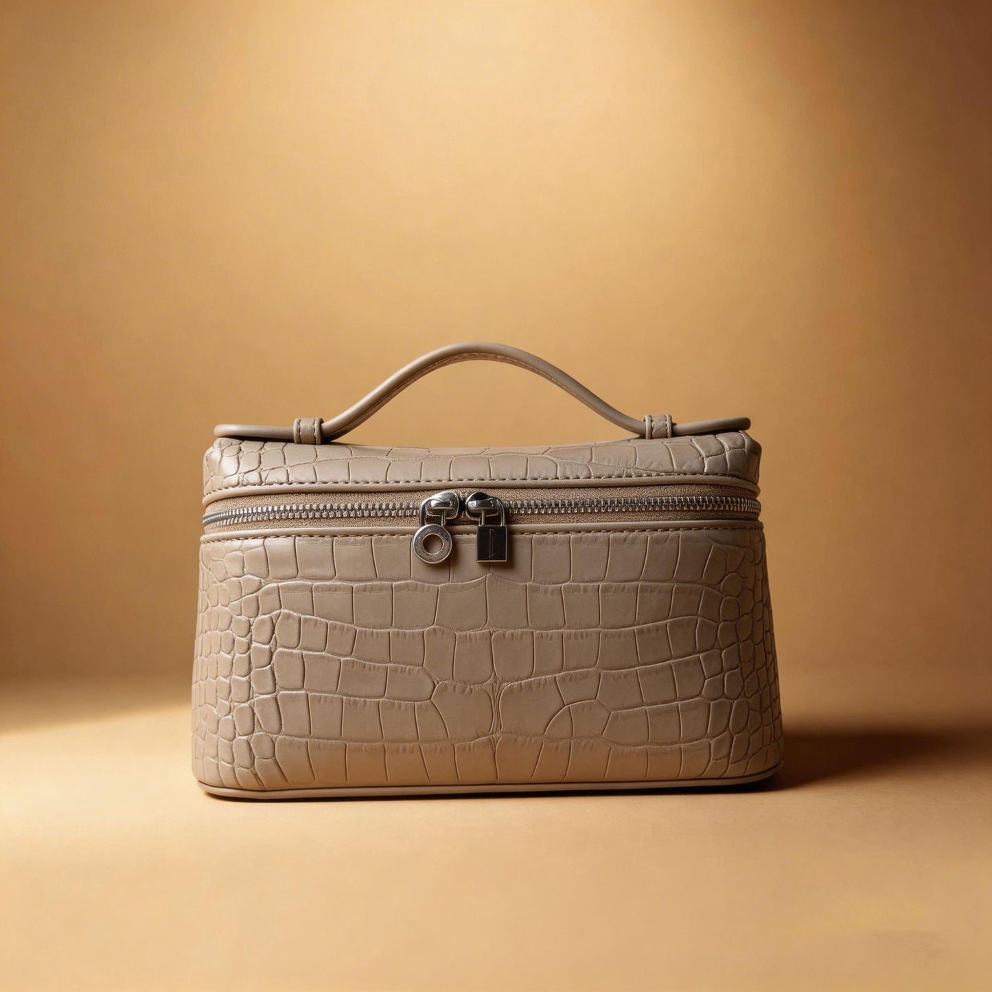 Women's Lunch Box Genuine Leather Ostrich Grain Women's Shoulder Bag