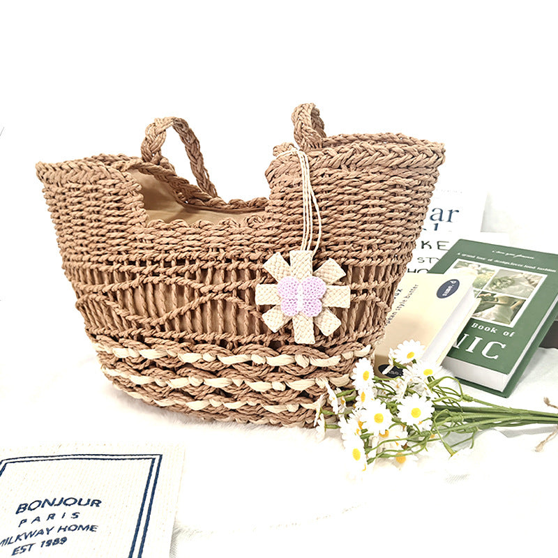 Women's Straw Large Capacity Seaside Beach Fashion Hollow Women's Shoulder Bag