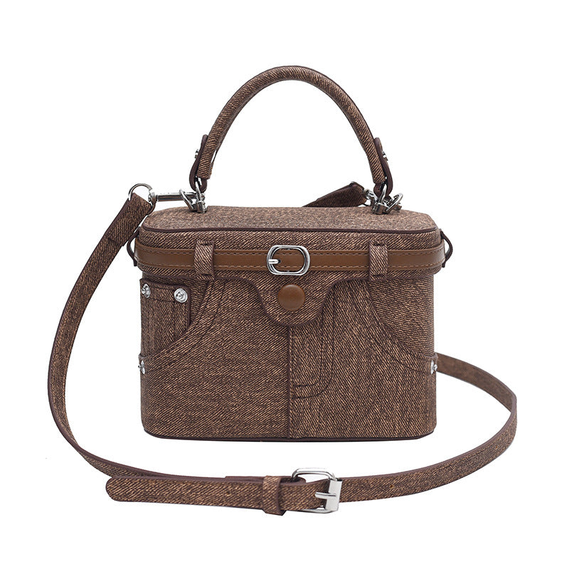 Women's Design Fashion Denim Stitching Trendy Simple Women's Shoulder Bag