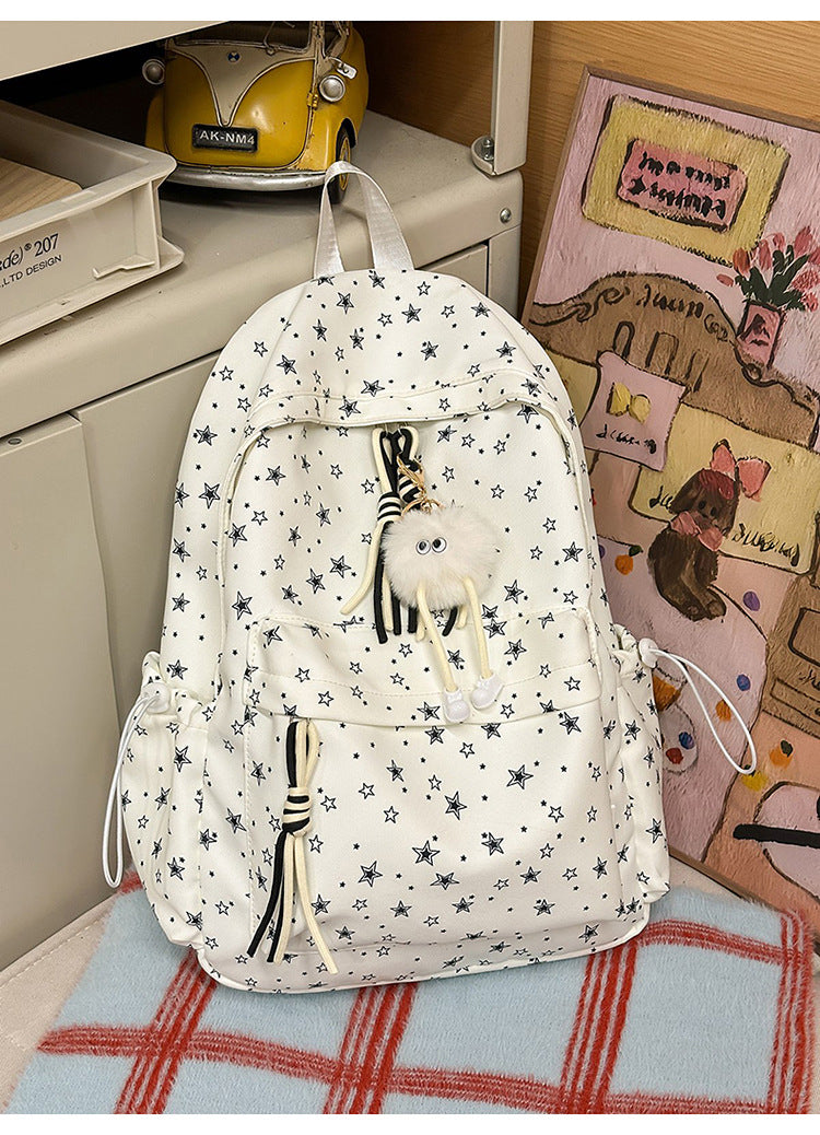 Korean Artsy Female College Minimalist Star Lightweight Large Backpacks