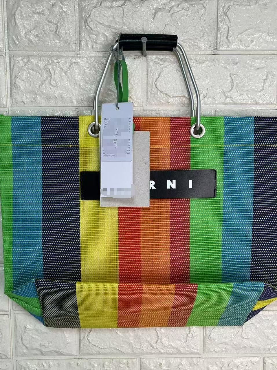 Women's Woven Aluminum Portable Straw Shopping Tote Bag