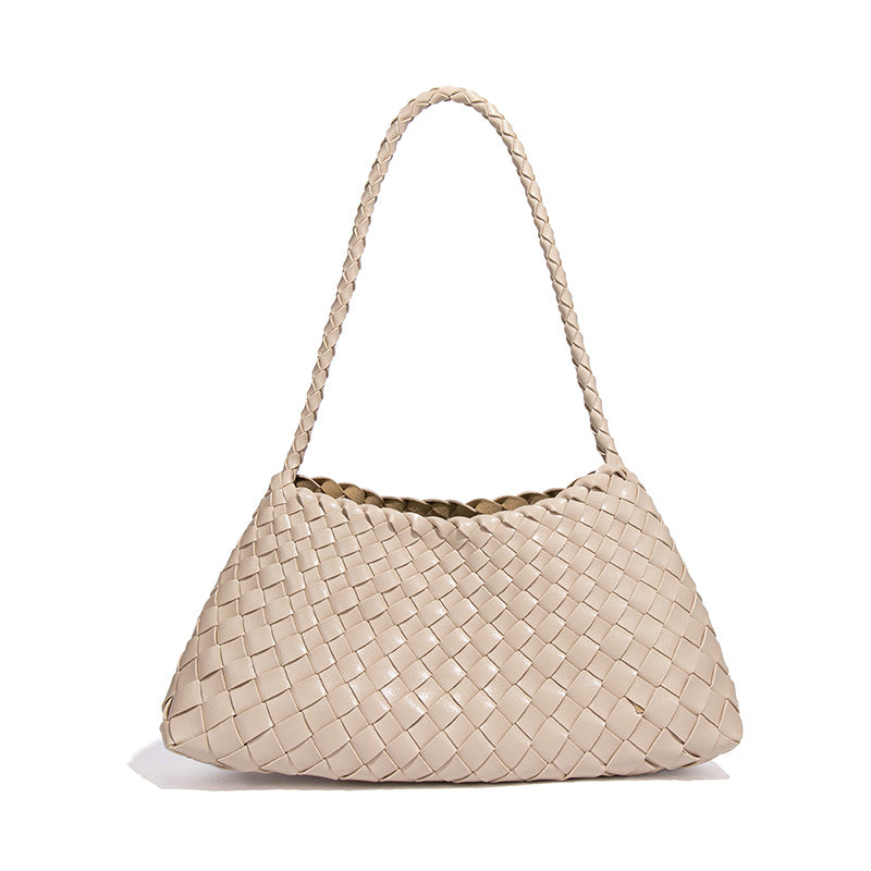Women's Niche Underarm Woven Vegetable Basket Personality Bucket Bags