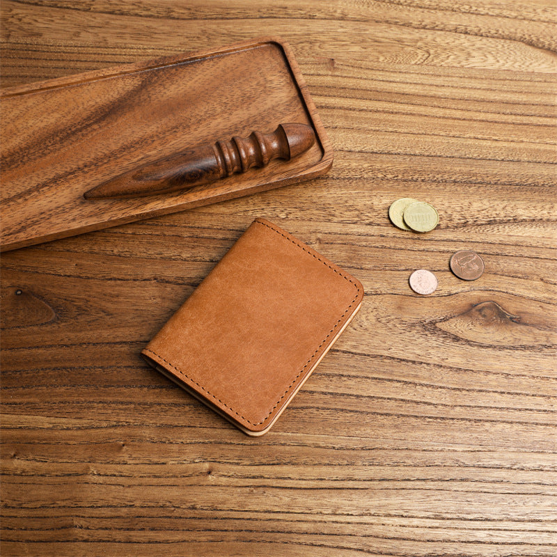 Men's Leather Cowhide Bank Driving License Versatile Card Pack Card Sleeve