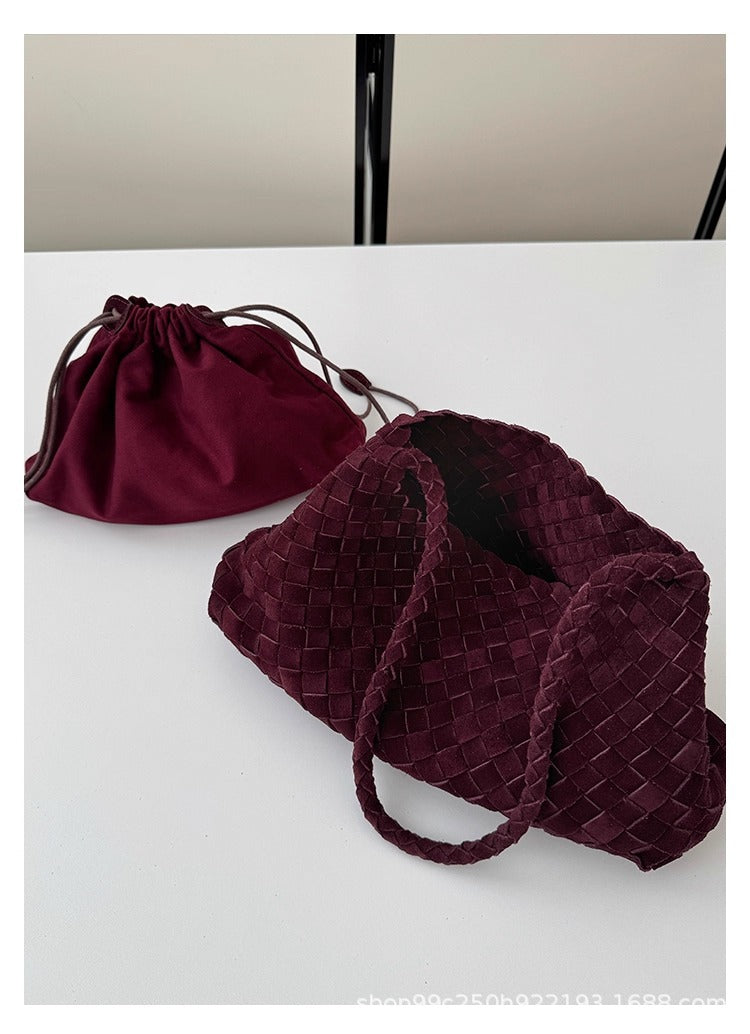 Women's Hand-woven Sailing High-grade Lazy Sense Portable Underarm Bag