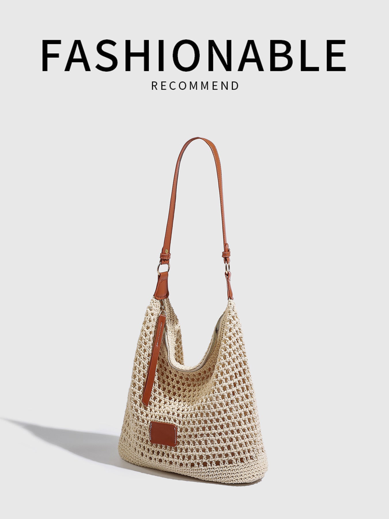 Women's Woven Hollow Summer Seaside Vacation Beach Tote Bags