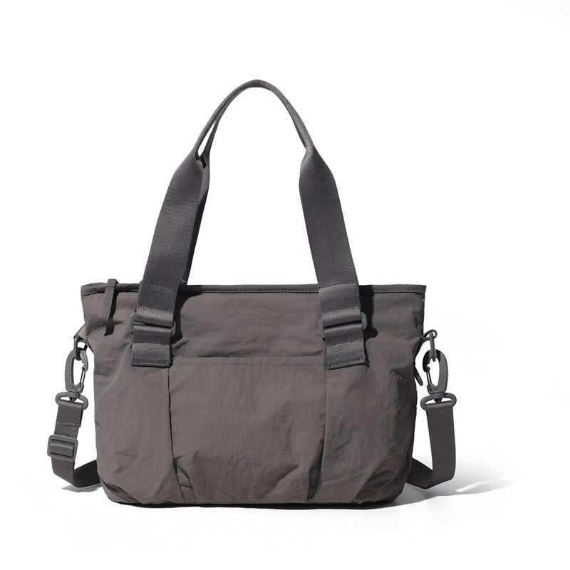 Women's Korean Style Artistic Solid Color Large Capacity Shoulder Bags