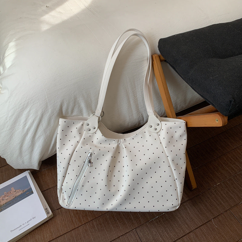 Spring Korean Style Rhinestone Canvas Large Capacity Portable Tote Bag