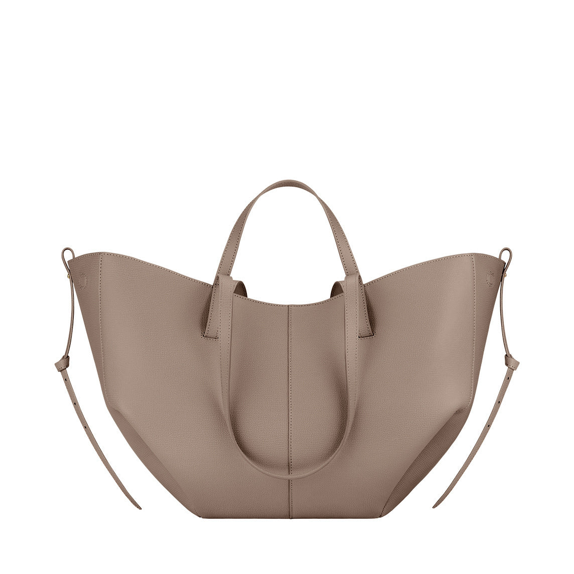Women's French Wings Style Cowhide Large Capacity Totes Pleated Portable Bags
