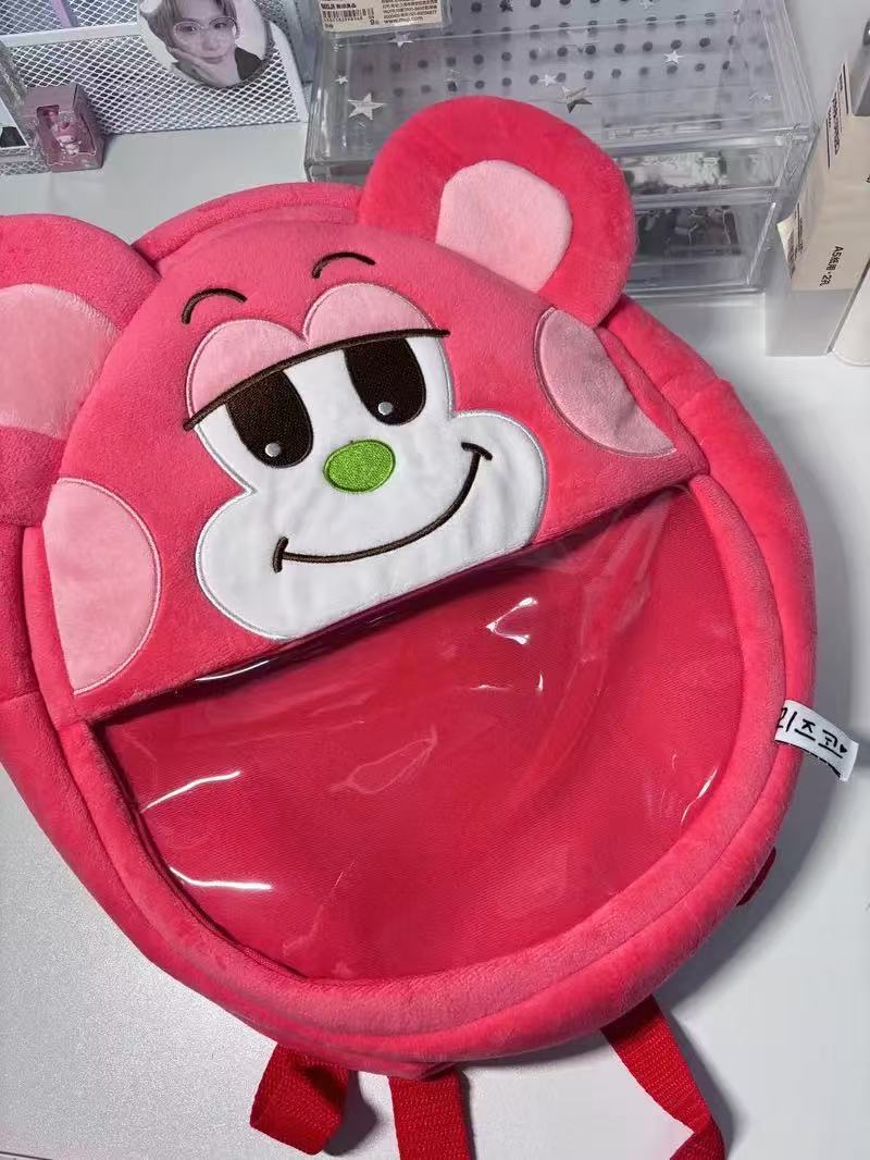 Cartoon Size Flash Plush Doll Cute Leisure Backpack