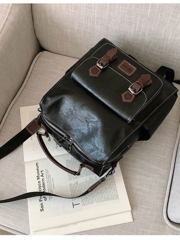 Women's Fashionable Retro British Simple Versatile College Women's Backpack