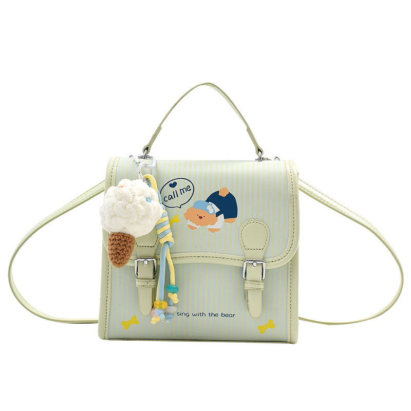 Women's Korean Artsy Cute Cartoon Bear Versatile Preppy Women's Backpack
