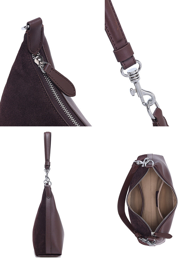 Women's Capacity Totes Leather High-grade Matte Cowhide Simple Commute Women's Shoulder Bag