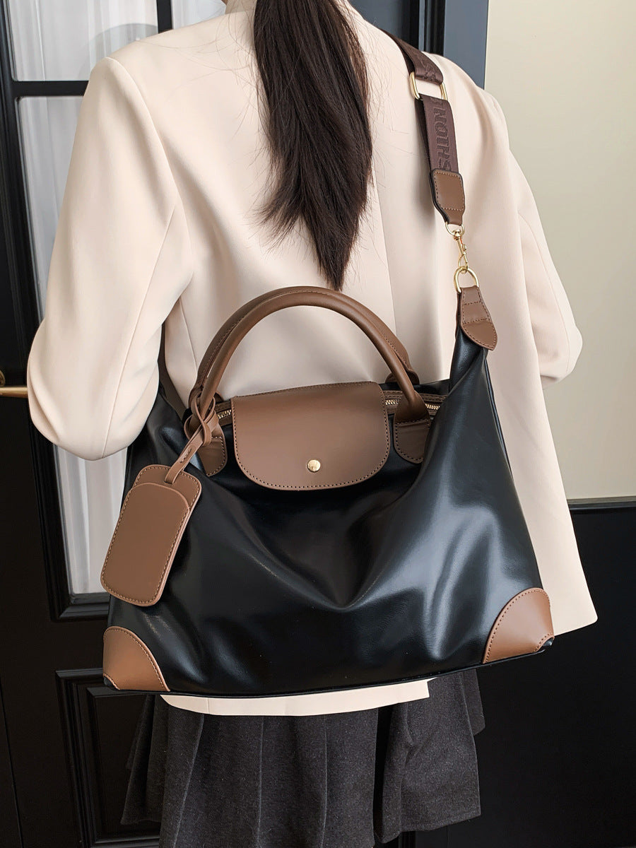 Women's Large Capacity Commuter Fashion Portable Light Luxury Retro Style Bags