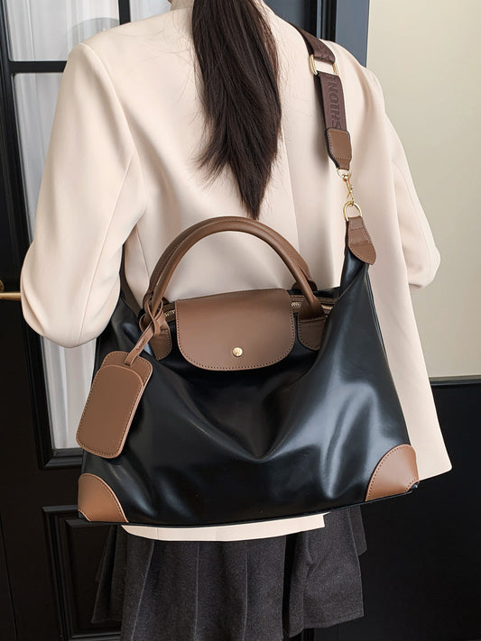 Women's Large Capacity Commuter Fashion Portable Light Luxury Retro Style Bags
