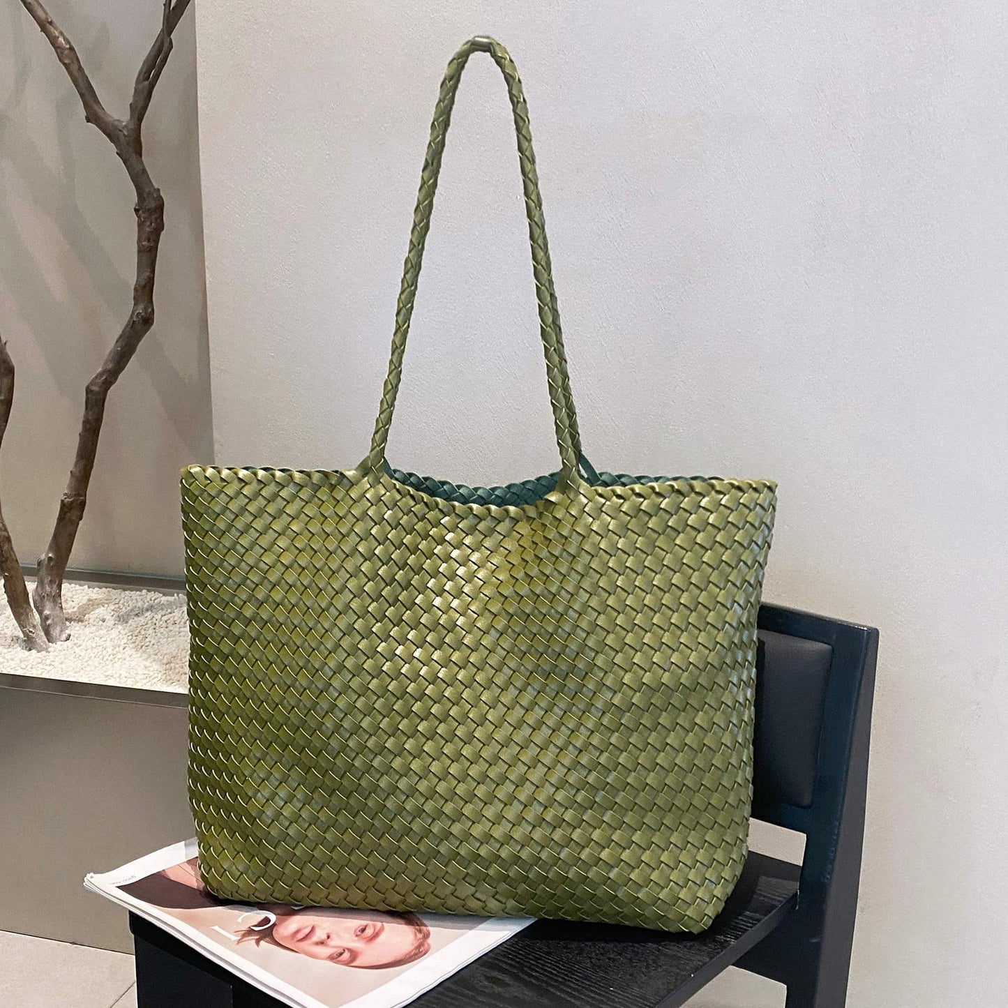 Women's Summer Hand-woven One Combination Vegetable Basket Large Women's Shoulder Bag