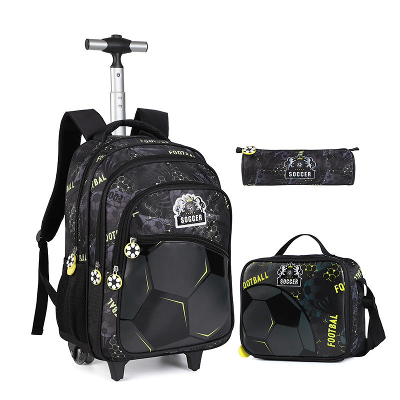 Children's Large Capacity Fashion Light Cartoon Expandable Three-piece Leisure Backpack