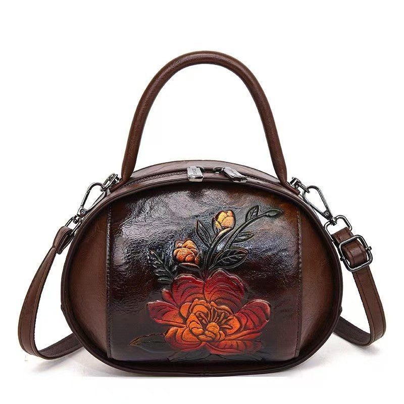 Women's Retro Style Chinese Ethnic Mother Oval Bags