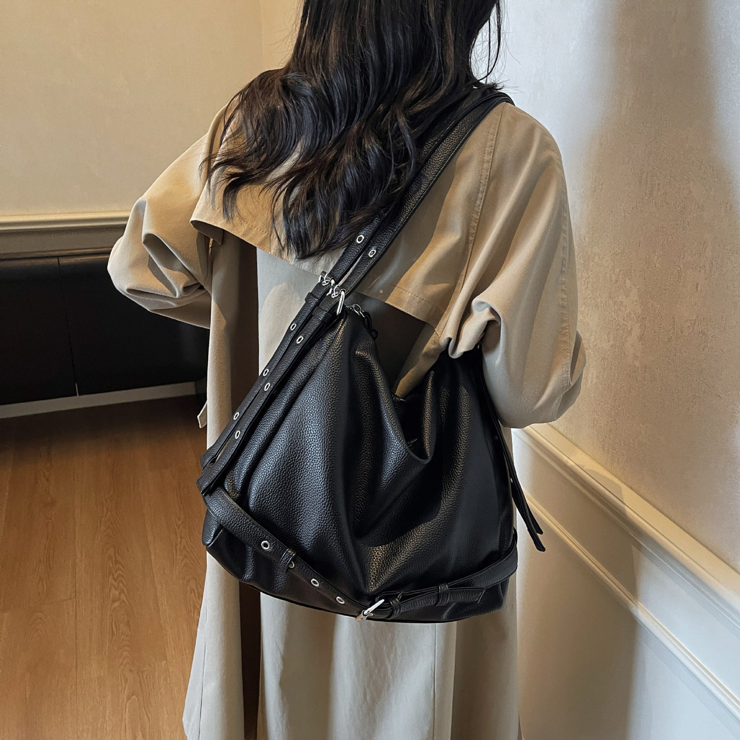 Motorcycle Simple Commute Korean Style Vintage Shoulder Bags
