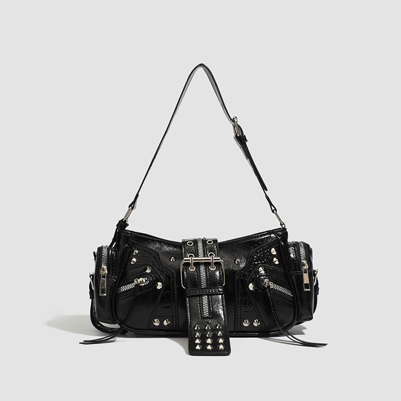 Women's Locomotive Punk Rivet Style Underarm Retro Women's Messenger Bag
